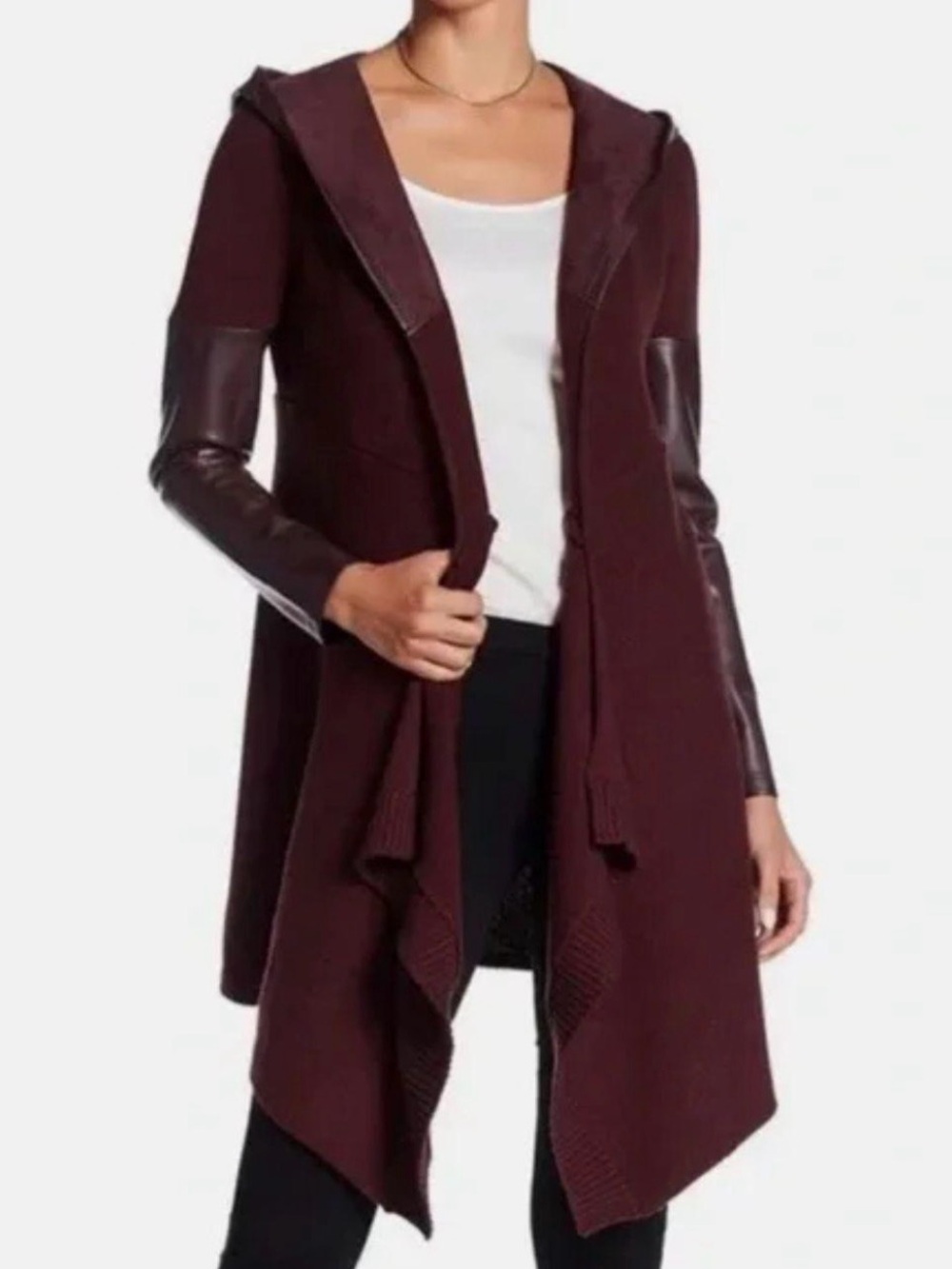 #685 Blank NYC Women's Hooded Draped Cardigan size M